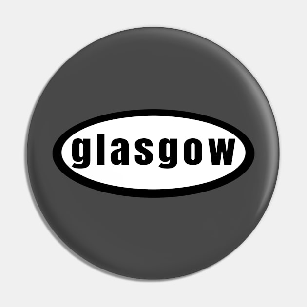 Glasgow Black and White Oval Pin by tnts