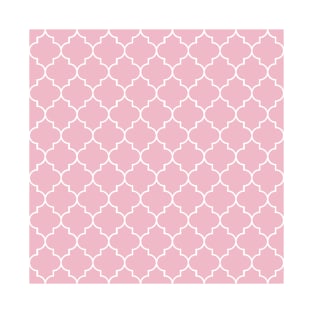 Pink Latticework, Quatrefoil, Moroccan Trellis T-Shirt