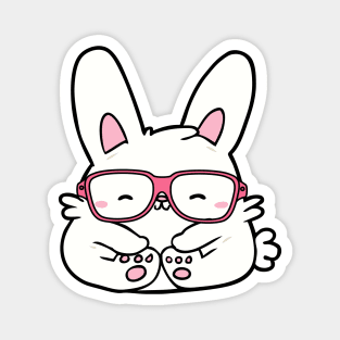 Bunny With Glasses Magnet