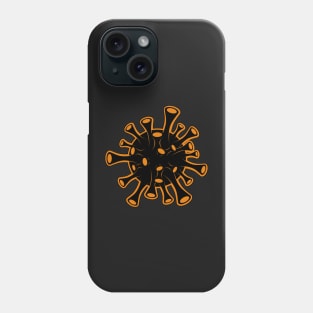 Orange and Black Virus Phone Case