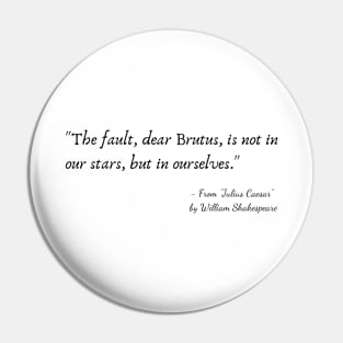 A Quote from "Julius Caesar" by William Shakespeare Pin