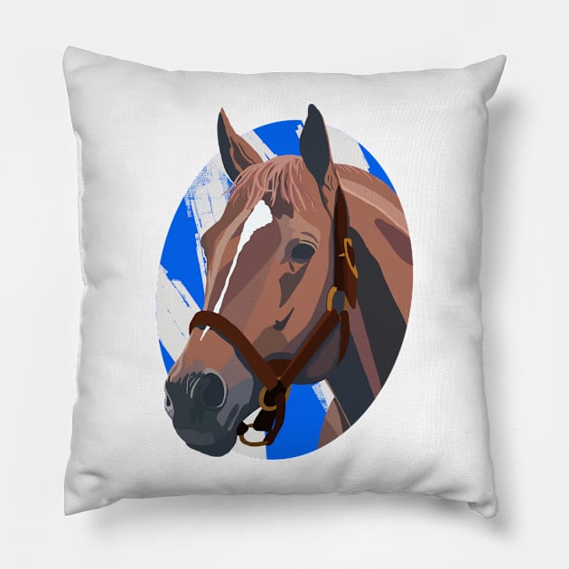 Secretariat Pillow by theartsyeq