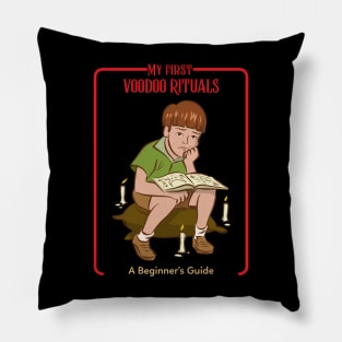 My First Voodoo Rituals - Vintage Dark Humour Pillow