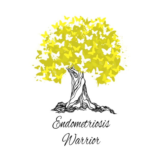 Endometriosis Warrior Women Tree Hope Gifts by MerchAndrey