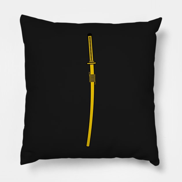 katana (gold) Pillow by PabloDeChenez