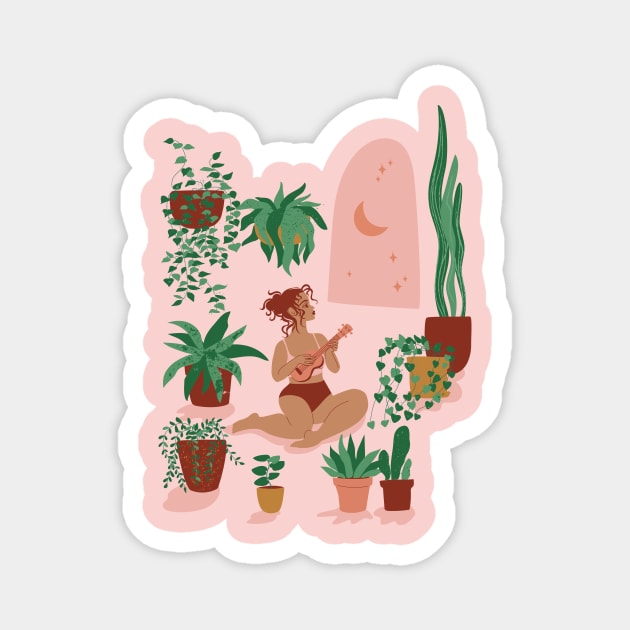 plant party Magnet by anneamanda
