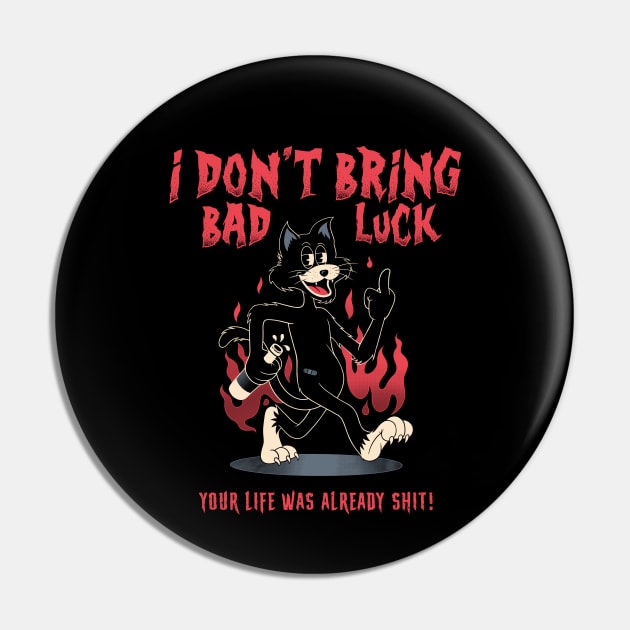 BLACK CAT Pin by ALFBOCREATIVE