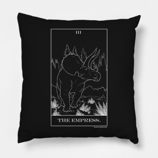 Empress Dinosaur Triceratops Tarot Pillow