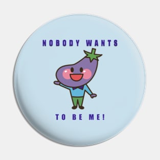 Eggplant Eddy Pin