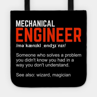 Mechanical Engineer Definition Engineering Gift Tote