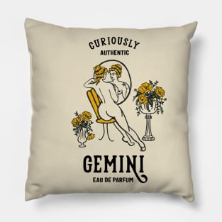 Gemini Eau De Parfum: Curisouly Authentic" Cool Zodiac Art Pillow