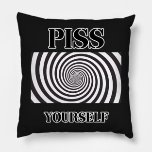 piss yourself hypnotized Pillow