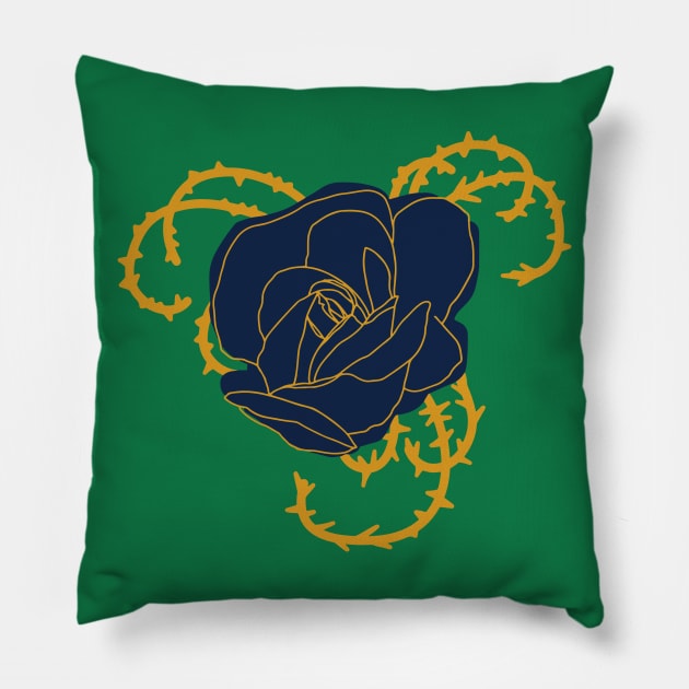 Blue rose Pillow by busines_night