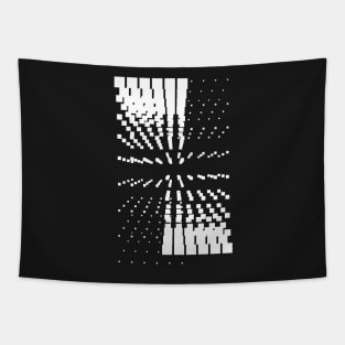 Blue Geometric galaxy pattern Tapestry