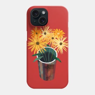 Vase of Yellow Flowers Phone Case