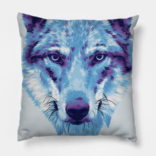 Winter Wolf Stare Pillow