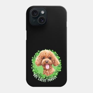 One Lucky Poodle Funny St. Patrick Dog Phone Case