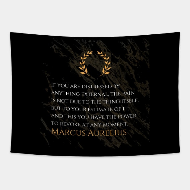 Marcus Aurelius's Wisdom: The Power of Perspective Tapestry by Dose of Philosophy