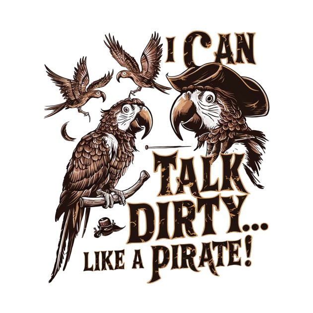 Talk like pirate cute parrot by zoelewi