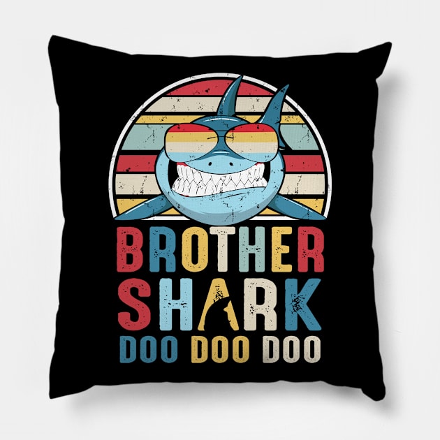 Brother Shark  Doo Doo Doo Pillow by Sun68