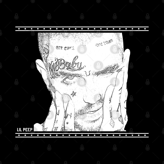 lil peep // white retro by Degiab