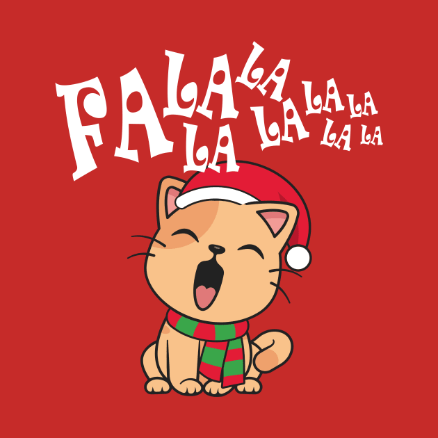 Cute Christmas Cat Singing Fa la la la Song by Jasmine Anderson