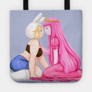 Brave knight, Princess Bubblegum and Fionna, Adventure Time / Fionna and Cake fan art Tote