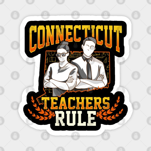 Connecticut Teachers Rule | Home State Gift Back To School Magnet by Proficient Tees