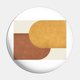 Half Circle Colorblock - Gold Brown Pin