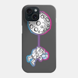 Astronaut Hanging by the Moon Phone Case