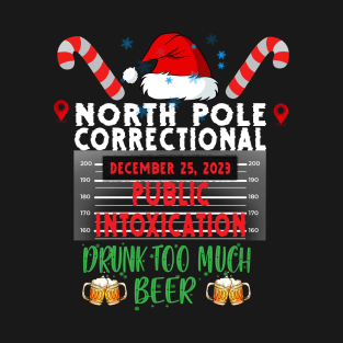 North Pole Correctional Public Intoxication Drank Too Much Beer T-Shirt