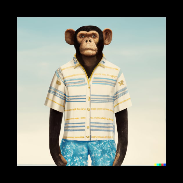 Monkey with Human Clothing Design Funky and colorful by Eternal Experience