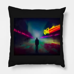 Walking Down a Lonely Street Pillow