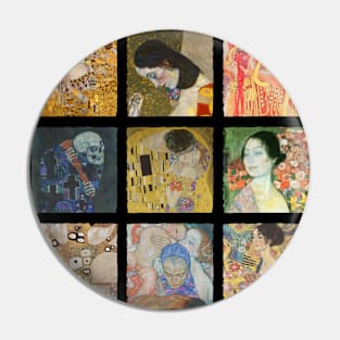 Gustav Klimt Collage Pin