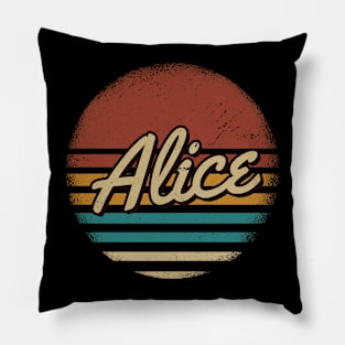 Alice Vintage Text Pillow