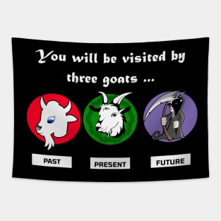 In the Dickens of time, this Christmas you will be visited by three goats Tapestry