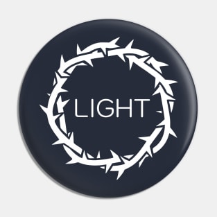 LIGHT message inside Jesus Thorn. Christian conversation starter Pin