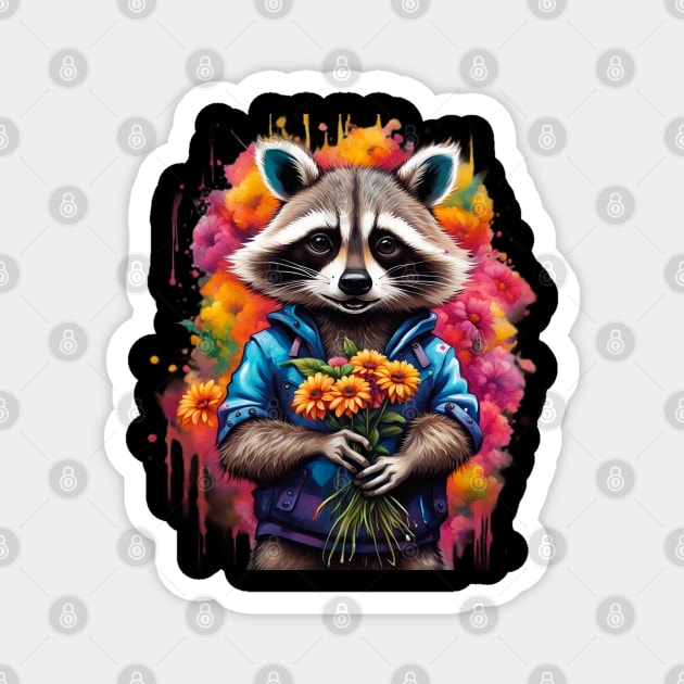 cute raccoon Magnet by mdr design