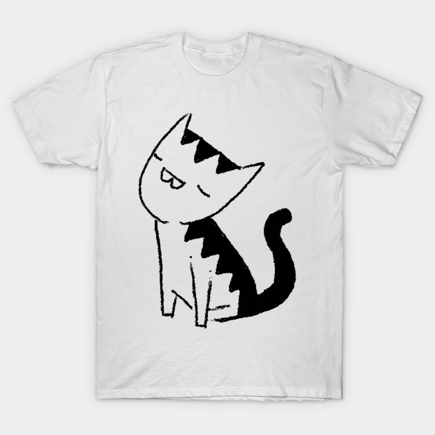 I Love My Cat Funny Kitty Novelty Cartoon Hand Drawing Cat T