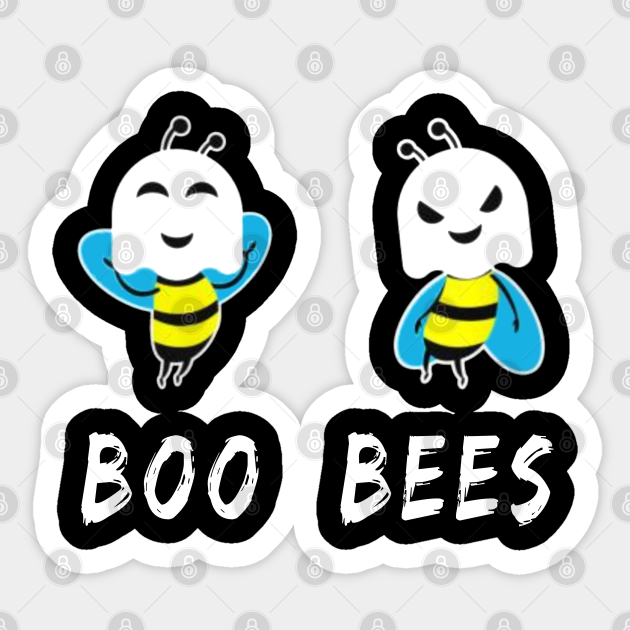 Boo Bees Halloween Funny Matching Couple Boo Bees Sticker Teepublic