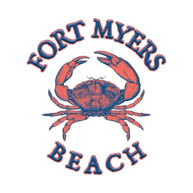 Fort Myers Beach, Florida with Stone Crab and Wind Rose (Two-Sided) by jcombs