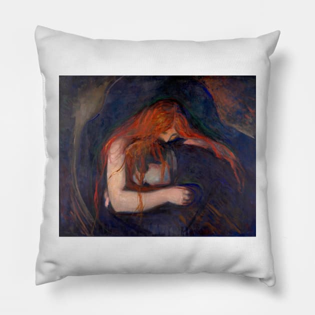 Vampire Edvard Munch Pillow by RetroSalt