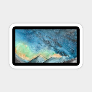 Night sky watercolour 20/03/23 - astronomy inspired designs Magnet