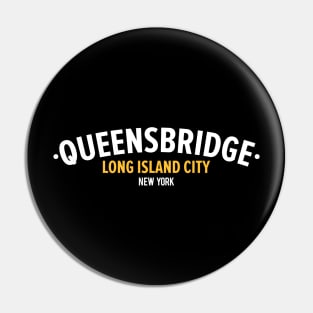 Sleek Queens Bridge Logo - Elevate Your Love for Long Island City Pin