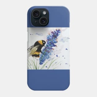 Bumble bee and Blue Lavender Phone Case