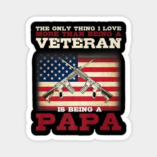 Veteran Papa Father Day Magnet