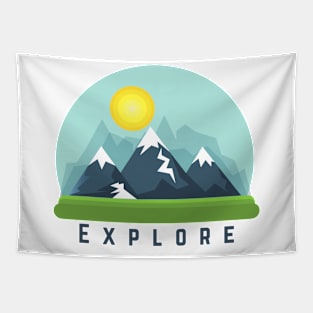 Explore Mountains Tapestry