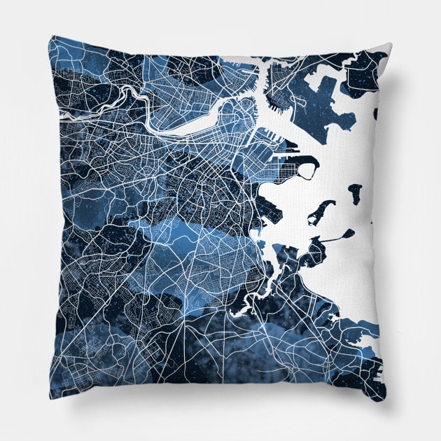 Boston Map Pillow by polliadesign