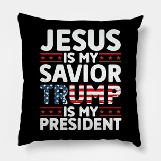 Jesus is My Savior Trump is My President Pillow