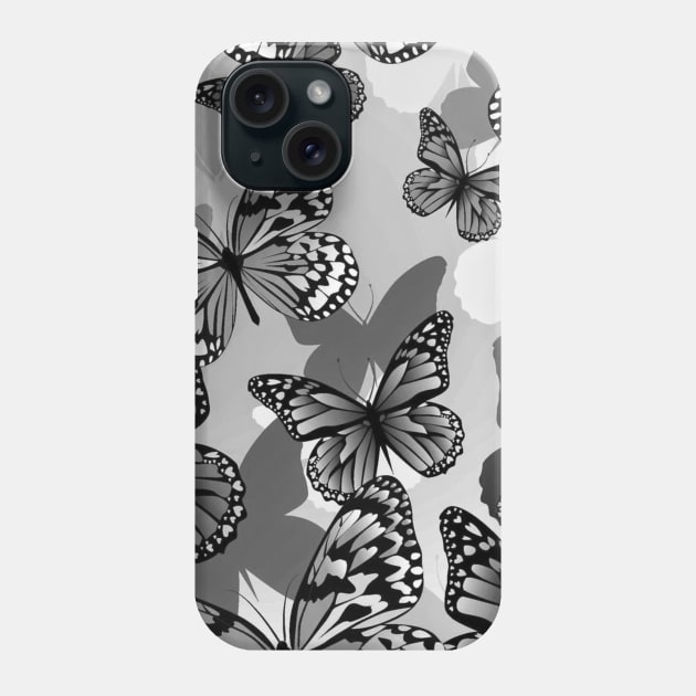 Gray Butterfly Phone Cases Style Phone Case by ARIMAID